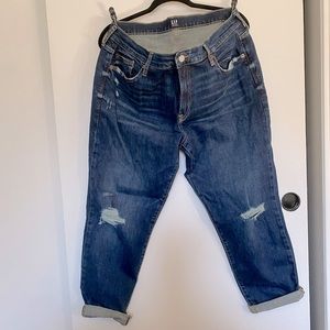 Gap destroyed girlfriend jeans